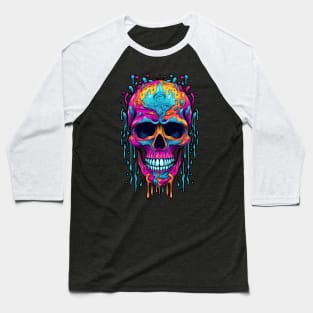 Horror Scary skull Baseball T-Shirt